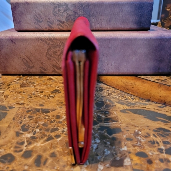 YSL red leather wallet - Picture 4 of 10